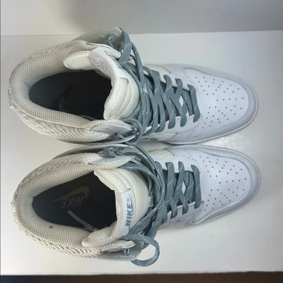 Nike Dunk Sky Hi White Dove Grey Women’s Size 9 Hidden Wedge Sneakers - Picture 11 of 12